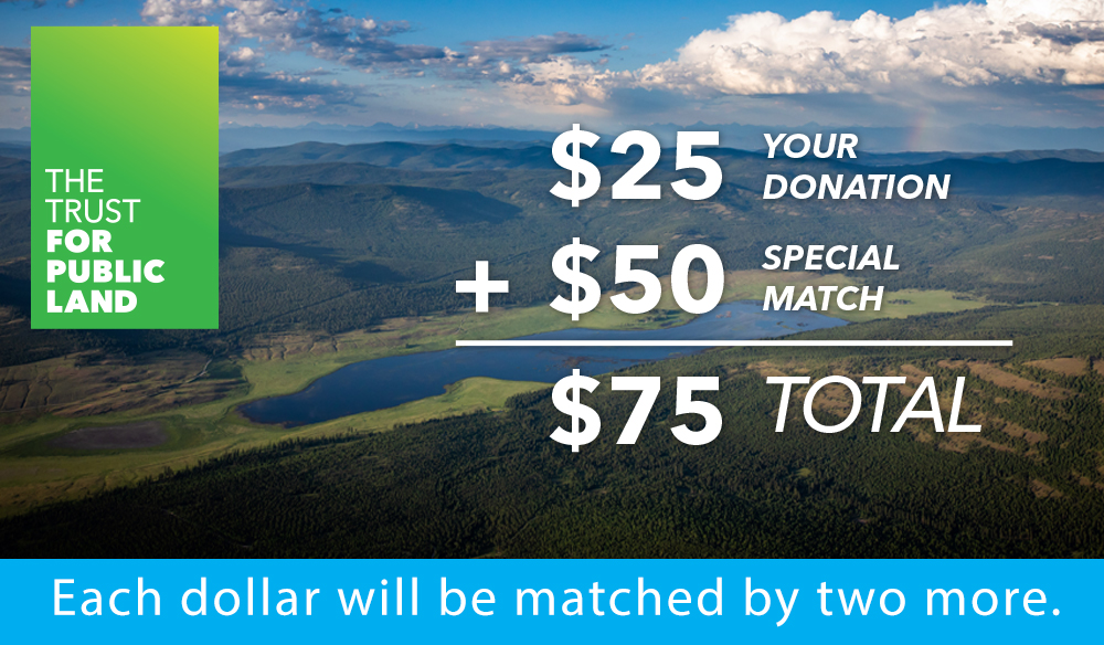 Each dollar will be matched by two more.