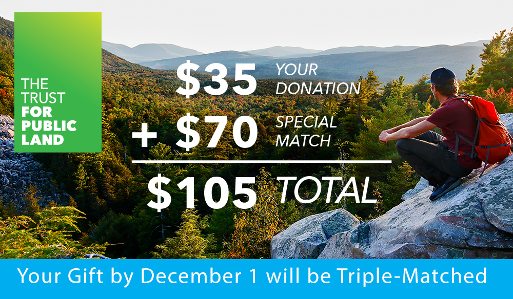 Your gift by December 1 will be triple-matched